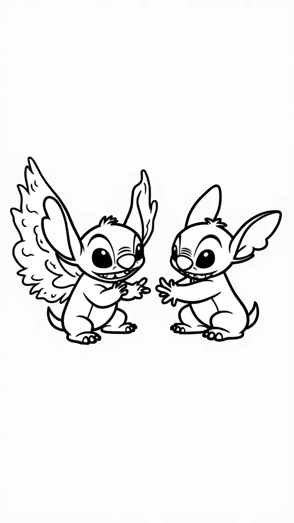 stitch and angel coloring pages pdf